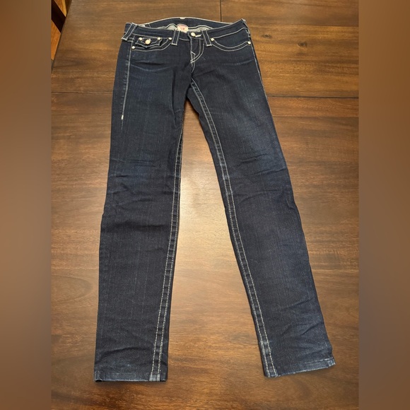 True Religion World Tour Billy Low Rise Pearl Button Denim Jeans Size 26 - Picture 4 of 10